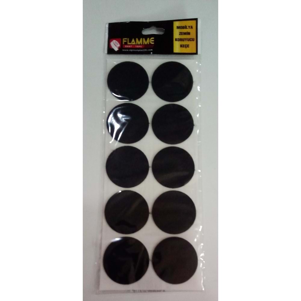 FLAMME KENDİNDEN YAPIŞKANLI MOBİLYA - ZEMİN KORUYUCU KEÇE - YUVARLAK 45 MM ÇAP