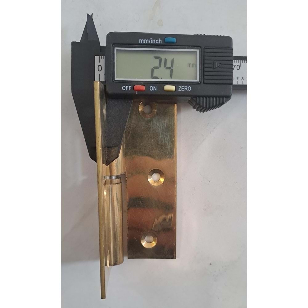 PİRİNÇ OKKA MENTEŞE SARI SOL ( OMEGA ) ( 4 x 10 CM )