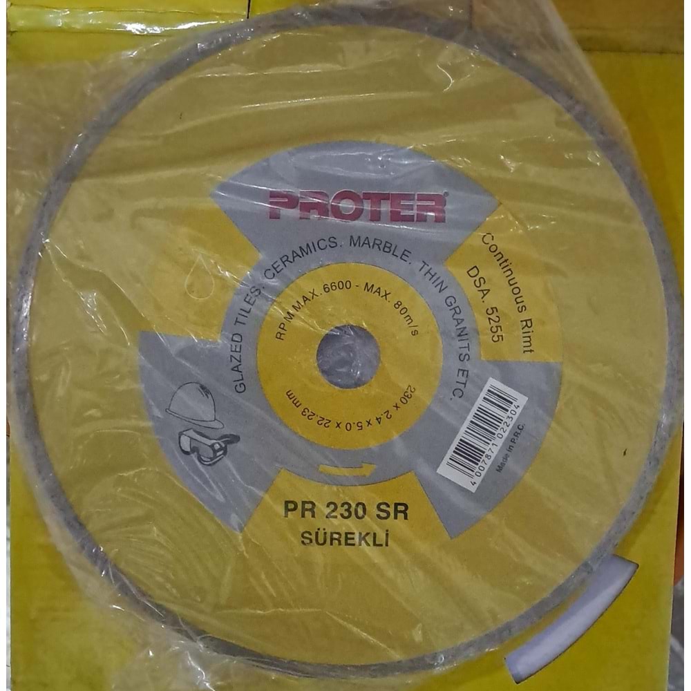 PROTER PR 230 SR SÜREKLİ ELMAS KESİCİ TESTERE ( 230 x 2.4 x 5.0 x 22.23 mm ) ( PROTER )