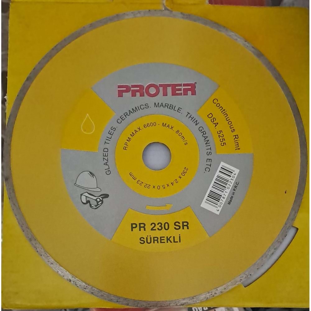 PROTER PR 230 SR SÜREKLİ ELMAS KESİCİ TESTERE ( 230 x 2.4 x 5.0 x 22.23 mm ) ( PROTER )