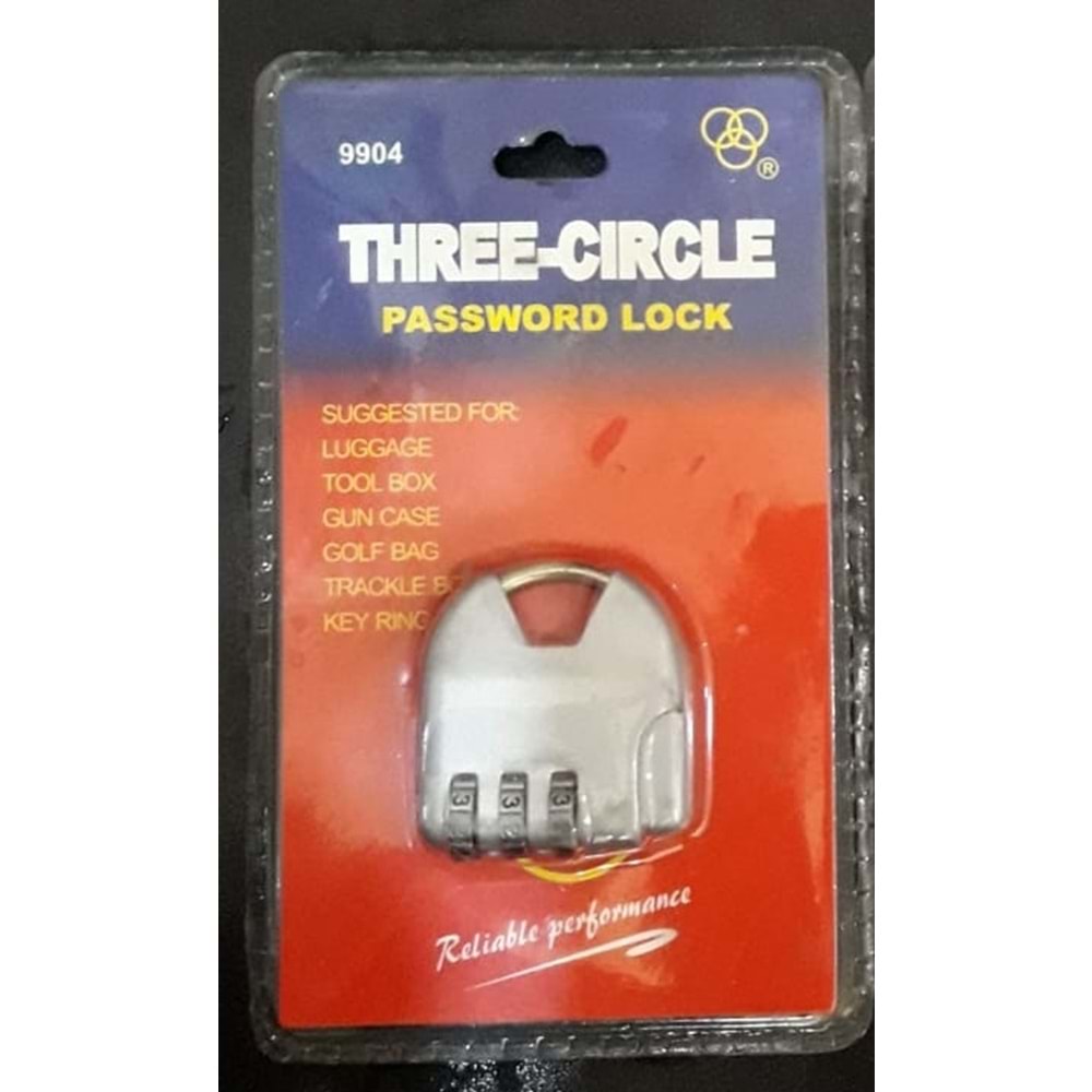 ŞİFRELİ MİNİ ASMA KİLİT 9904 ( TREE-CİRCLE )