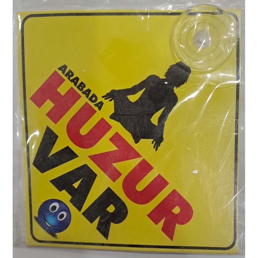 ARABA YAZISI (STİCKER) VANTUZLU ( 11 x 11 cm ) - ARABADA HUZUR VAR
