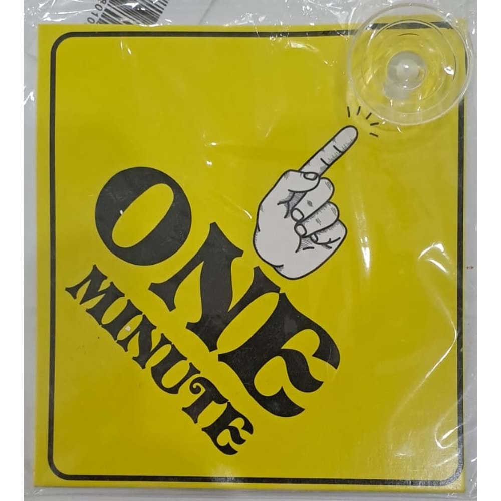 ARABA YAZISI (STİCKER) VANTUZLU ( 11 x 11 cm ) - ONE MINUTE