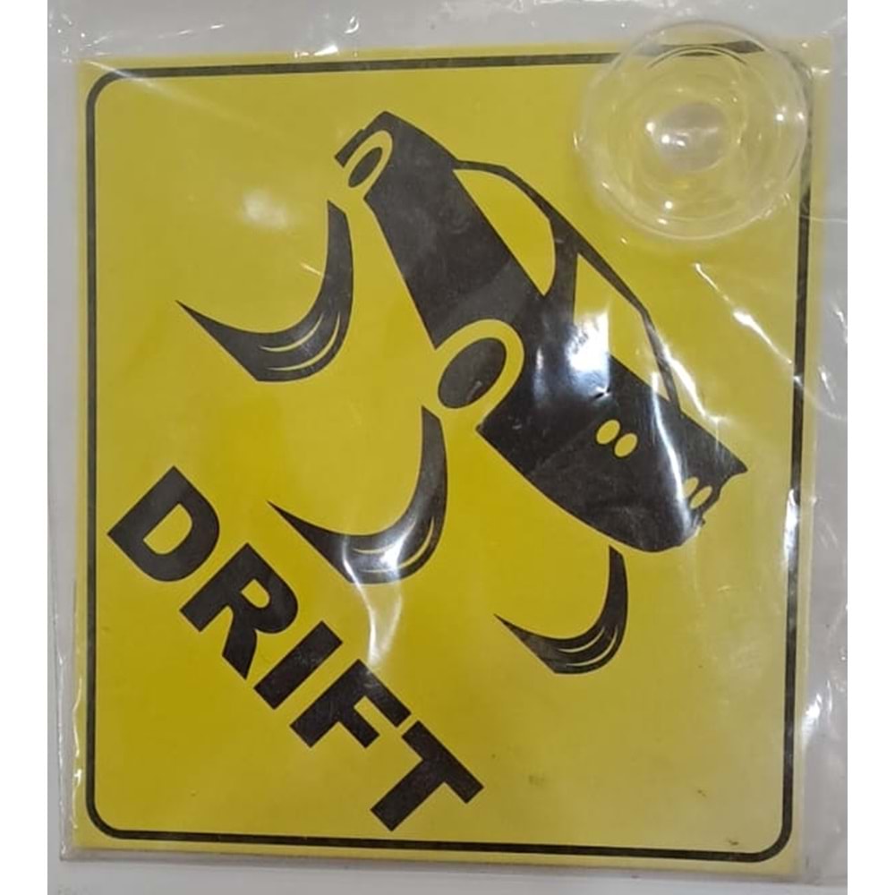 ARABA YAZISI (STİCKER) VANTUZLU ( 11 x 11 cm ) - DRIFT