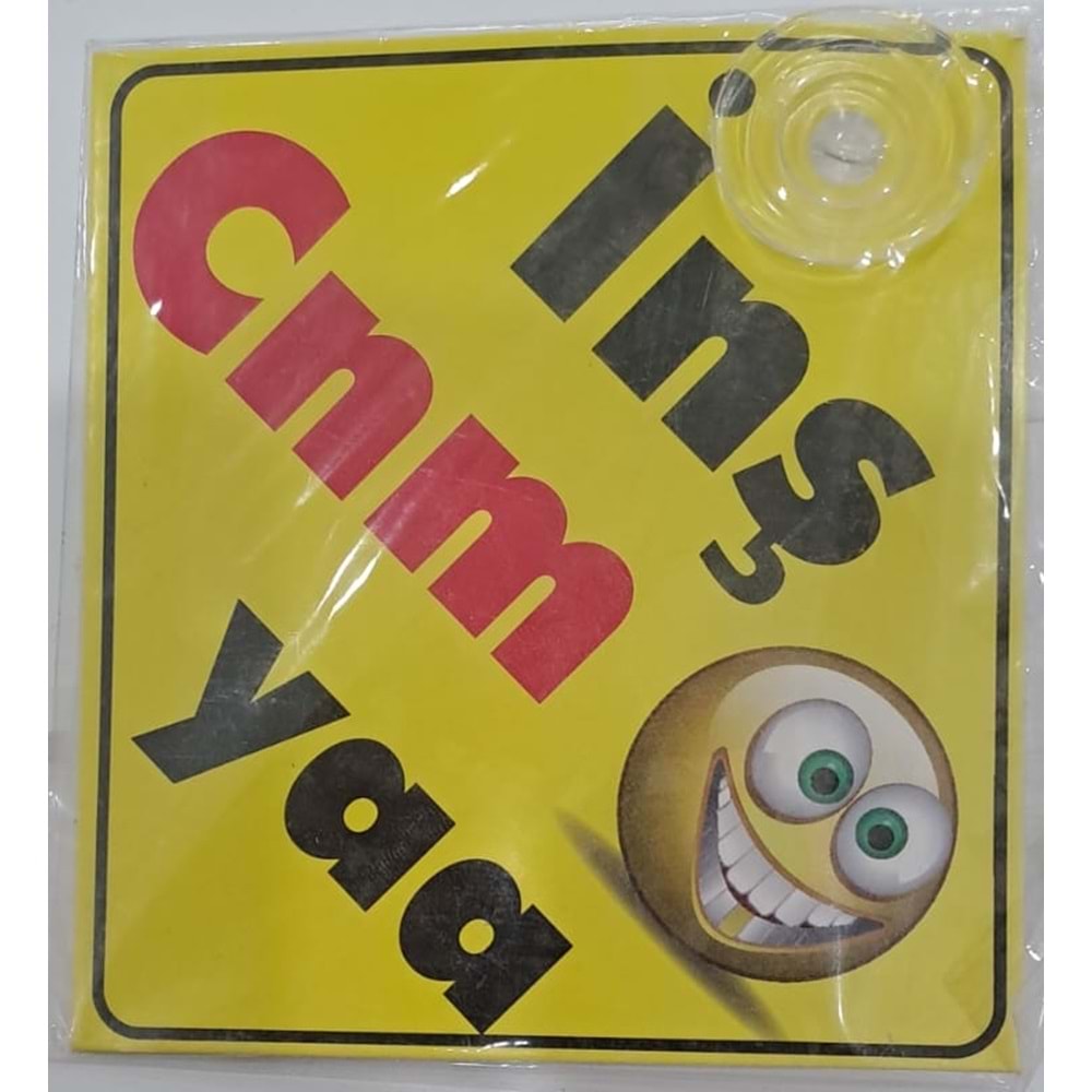 ARABA YAZISI (STİCKER) VANTUZLU ( 11 x 11 cm ) - İNŞ CNM YAA