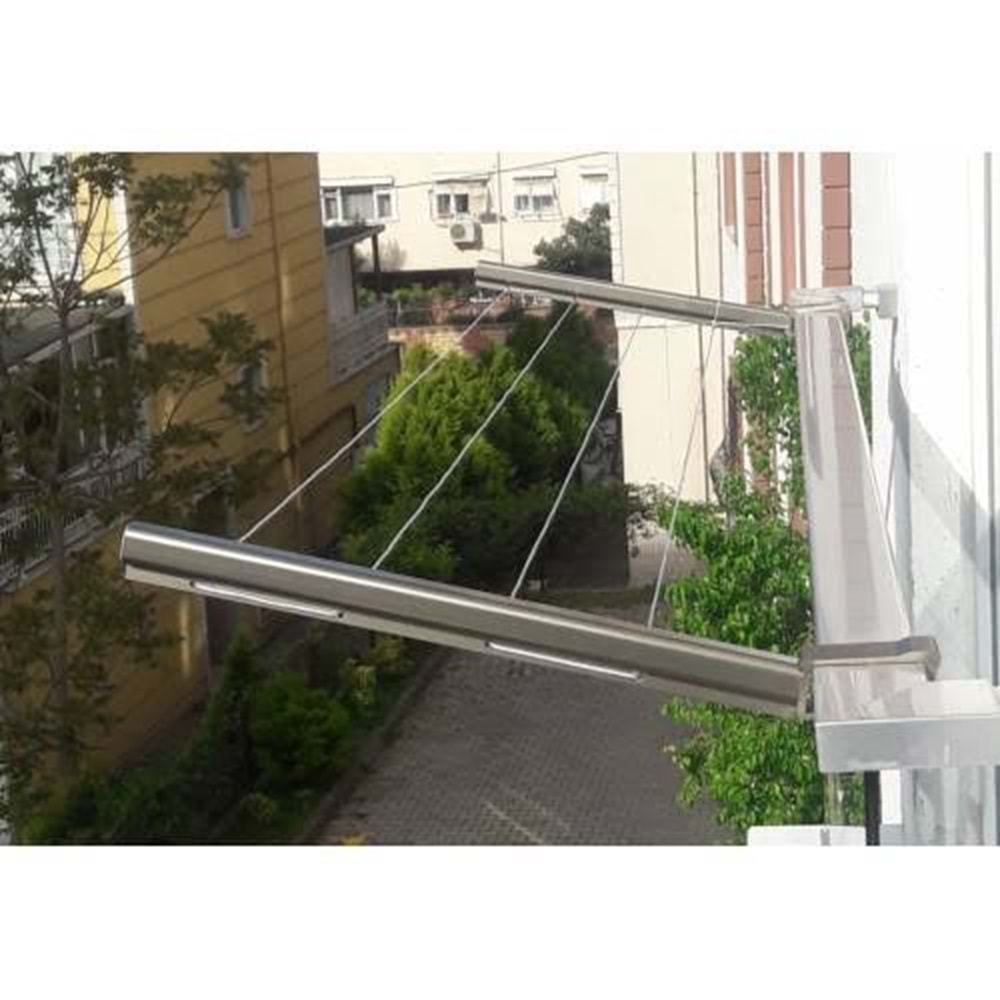 BALKON İÇİN KARE PROFİL ALÜMİNYUM ÇAMAŞIR KURUTMALIĞI - 80X30MM