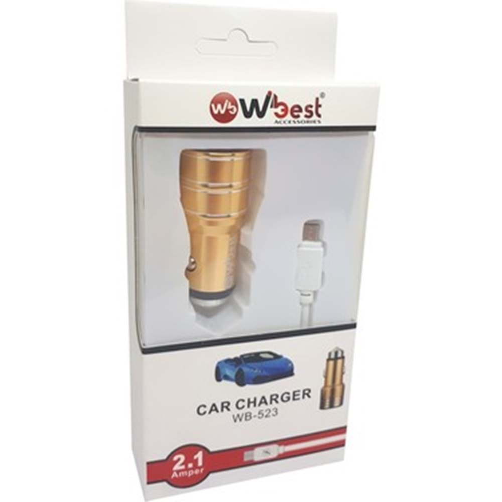 WBEST OTO ŞARJ SETİ 2.1 AMPER WB-525