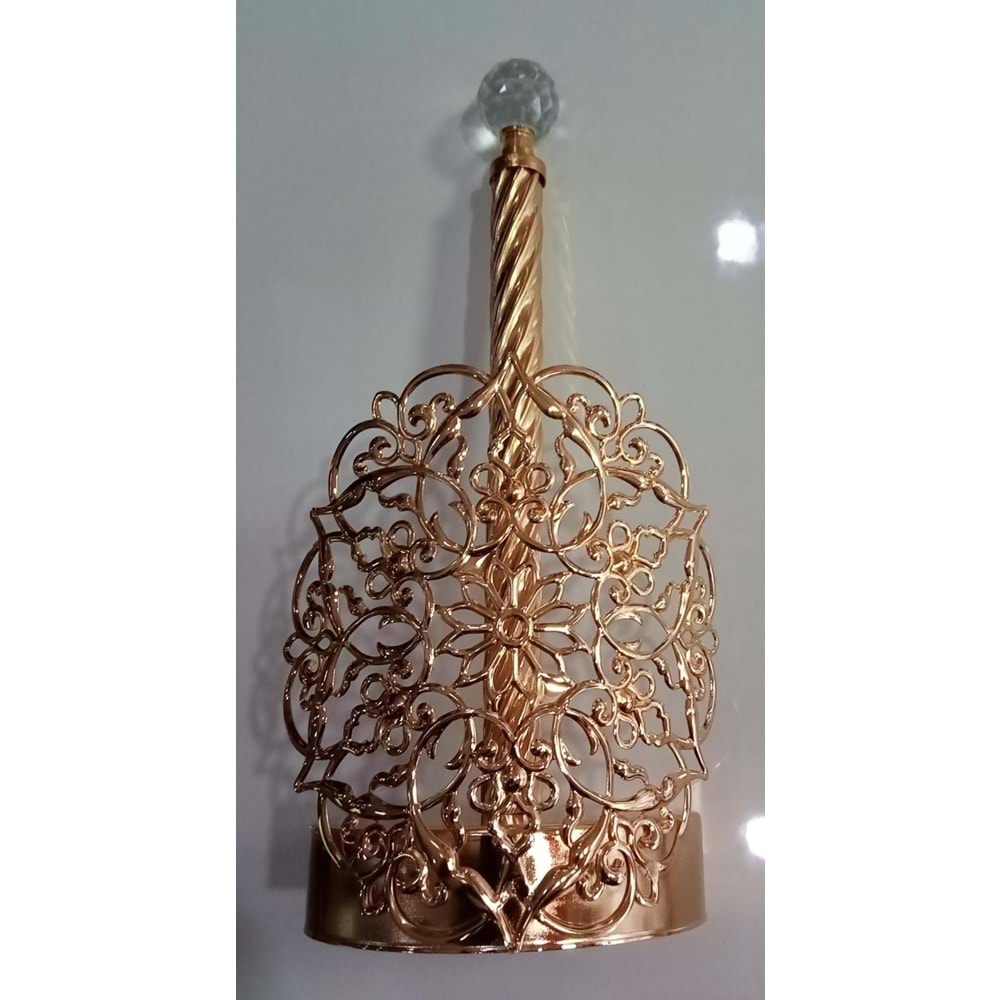 KRİSTAL BAŞLI METAL KAĞIT HAVLULUK - ALTIN SARISI