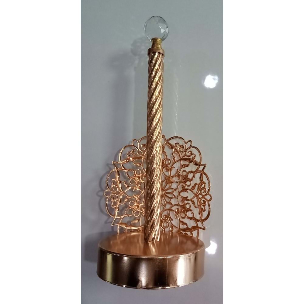 KRİSTAL BAŞLI METAL KAĞIT HAVLULUK - ALTIN SARISI