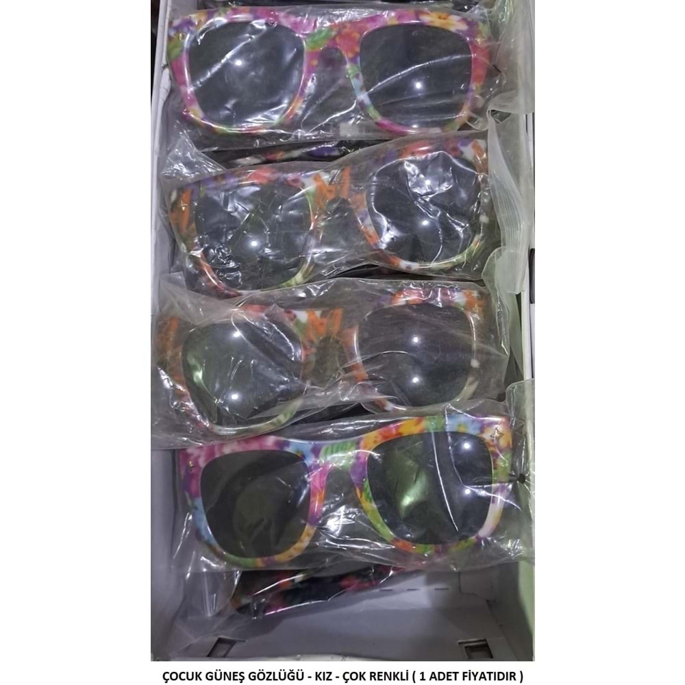 ÇOCUK GÜNEŞ GÖZLÜĞÜ - KIZ - ÇOK RENKLİ ( 1 ADET FİYATIDIR )