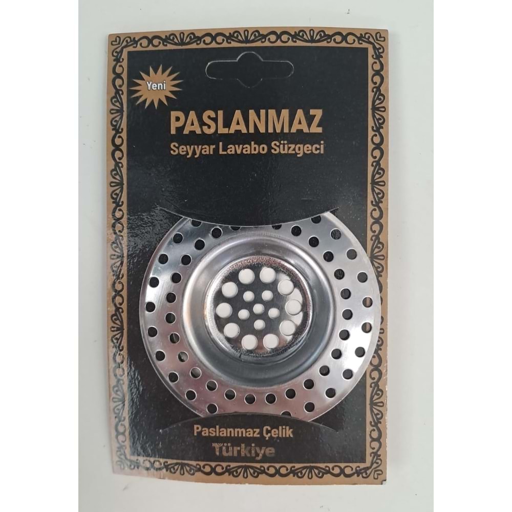 SEYYAR LAVABO SÜZGECİ METAL KÜÇÜK