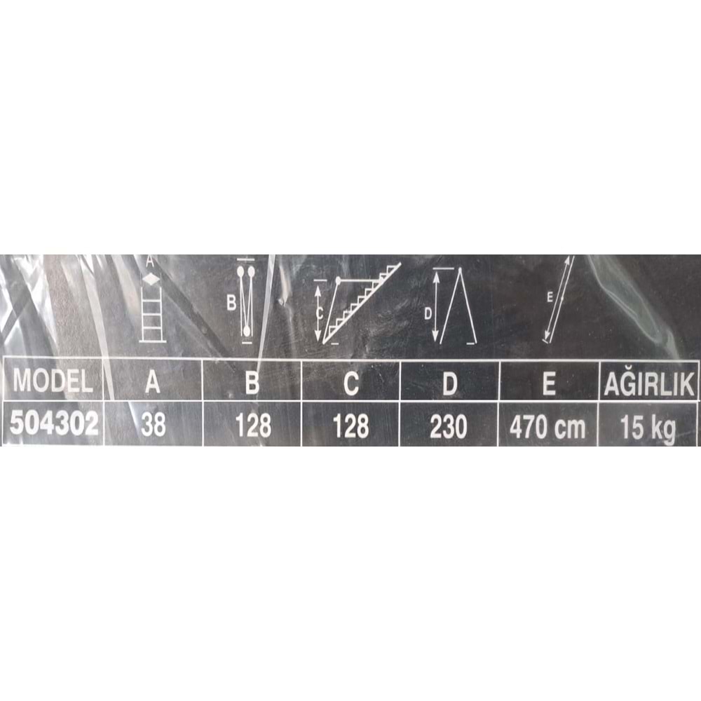 AKROBAT MERDİVEN 4,70 METRE & ÇOK AMAÇLI MERDİVEN 4,70 METRE