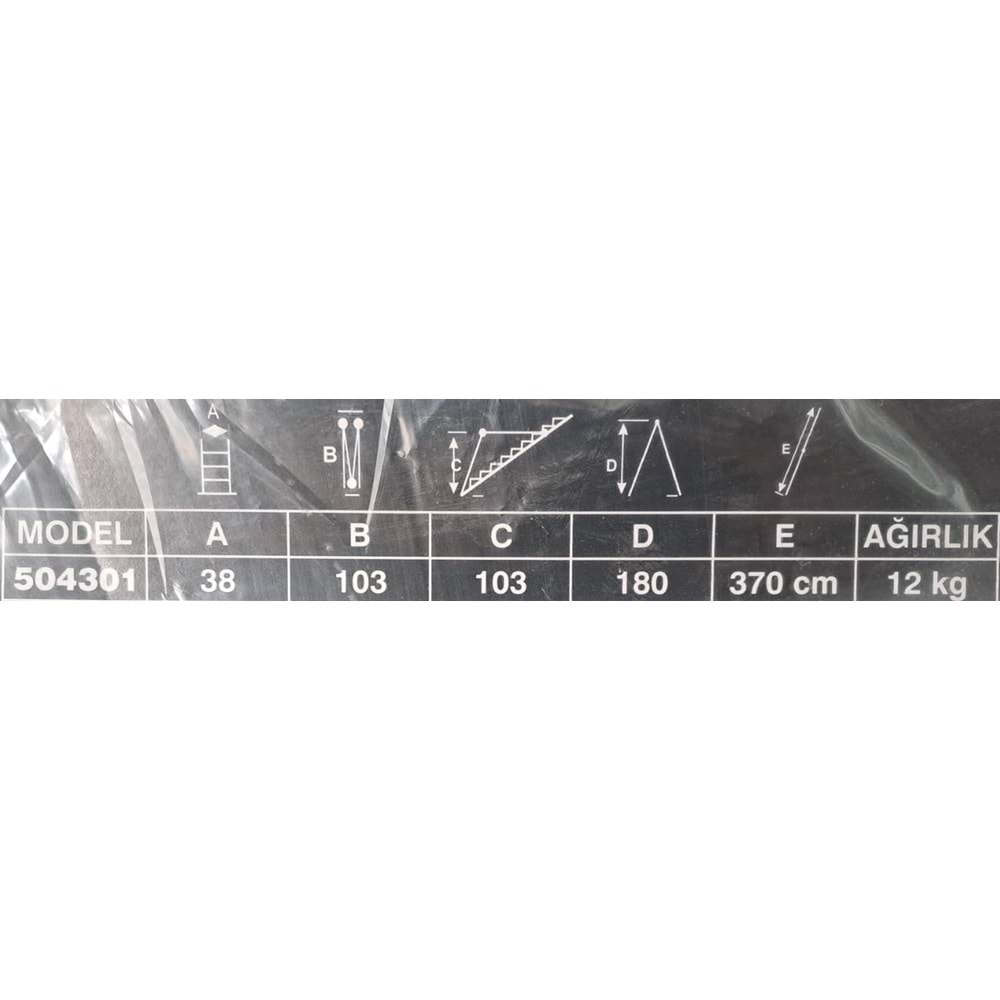 AKROBAT MERDİVEN 3,70 METRE & ÇOK AMAÇLI MERDİVEN 3,70 METRE