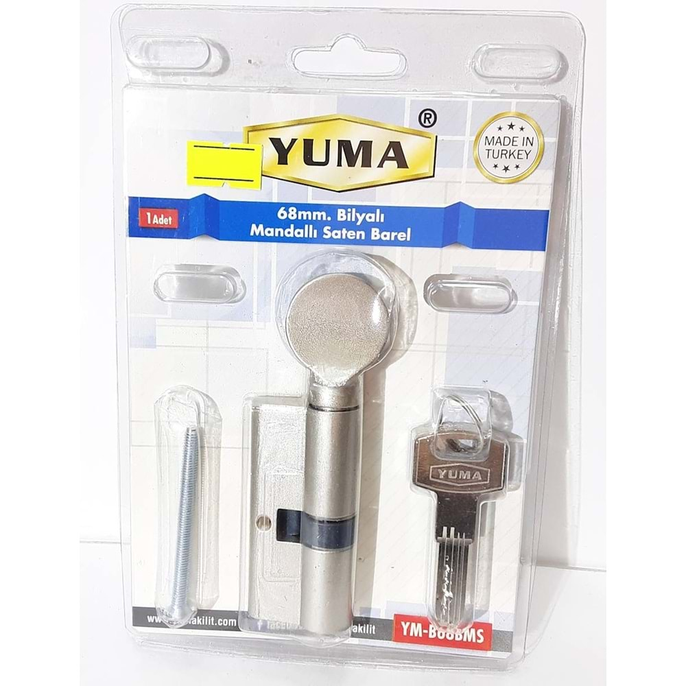 YUMA 68 MM BİLYALI MANDALLI SATEN BAREL YM-B68BMS