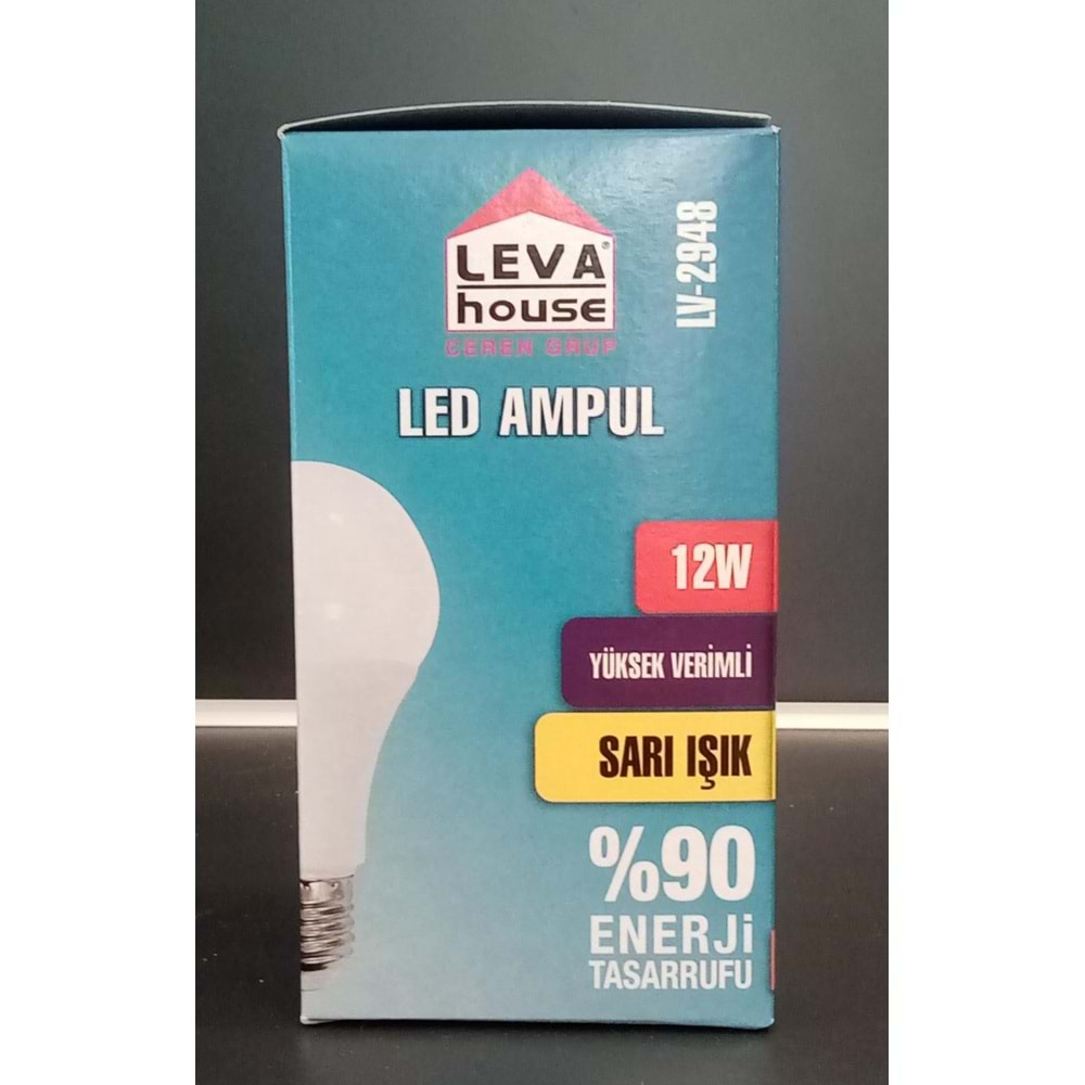 LEVA E27 DUY LED AMPUL 12 W 1320 LM SARI IŞIK