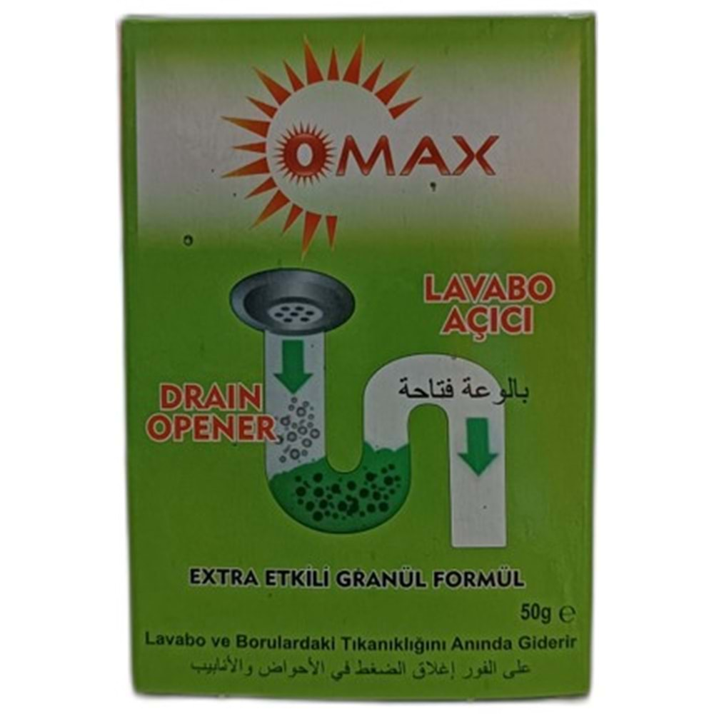 OMAX LAVABO AÇICI 50 gr