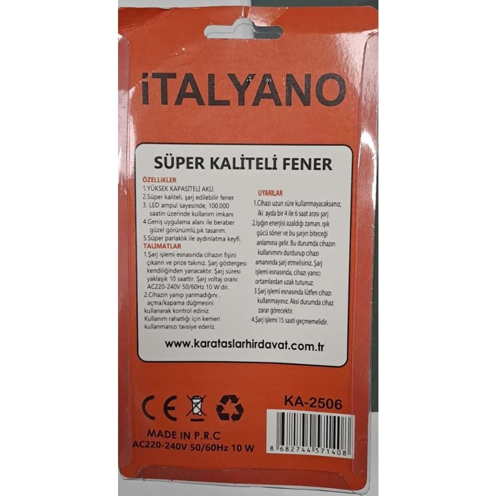 EL FENERİ KAMBUR 10W LED YG-2 ( KA-2506 )