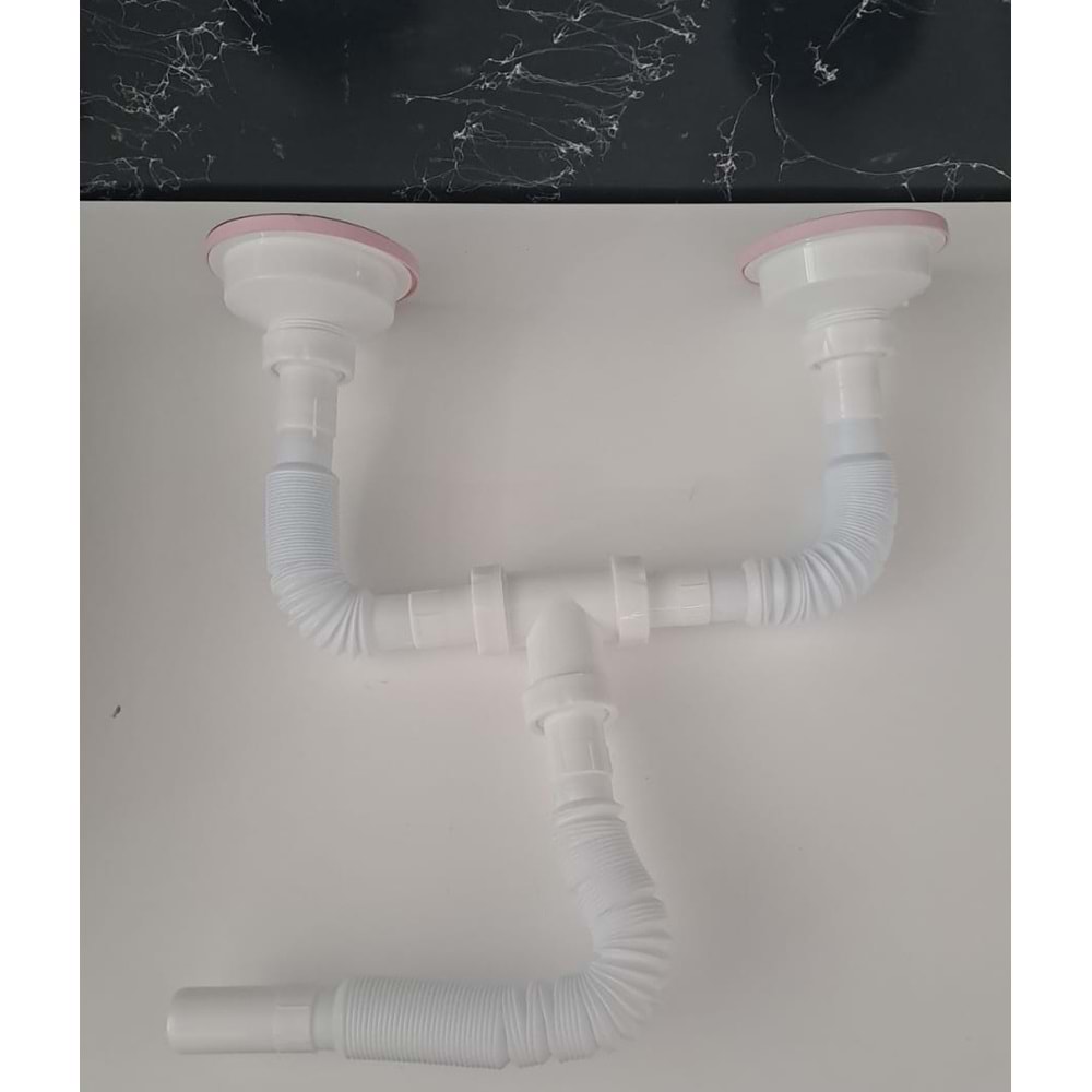 KÖRÜKLÜ SİFON LÜX ÇİFTLİ ÇÖP MAK ( METAL BİLYALI ) - SÜZGÜ Ø 110 mm - Ø 32 LİK ÇIKIŞLI