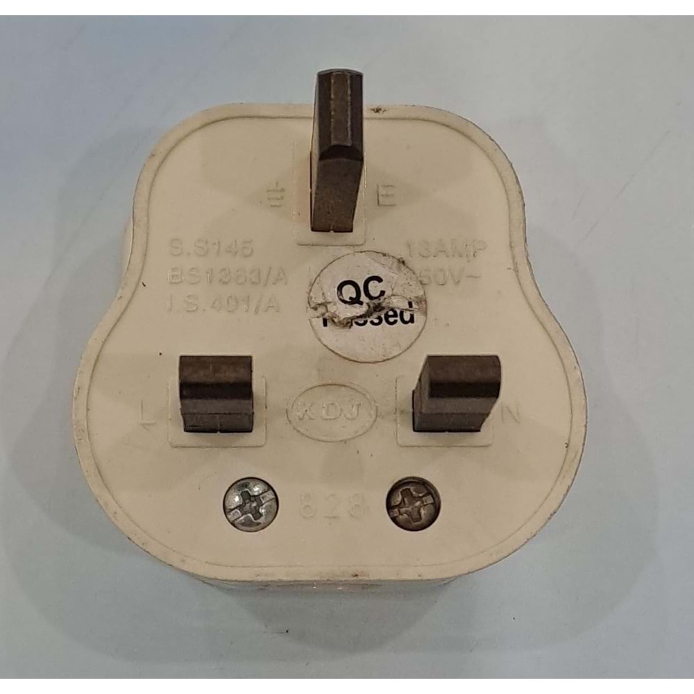 KABLO UCUNA MONTE İNGİLİZ FİŞ - S.S145 - 13AMP - 250V - ( FITTED WITH 13 A FUSE )