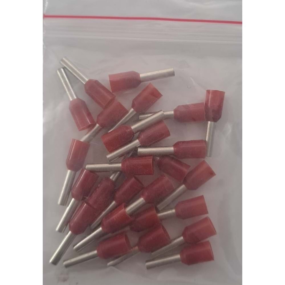 1,5 mm KABLO YÜZÜĞÜ İZOLELİ (26ADET) KIRMIZI