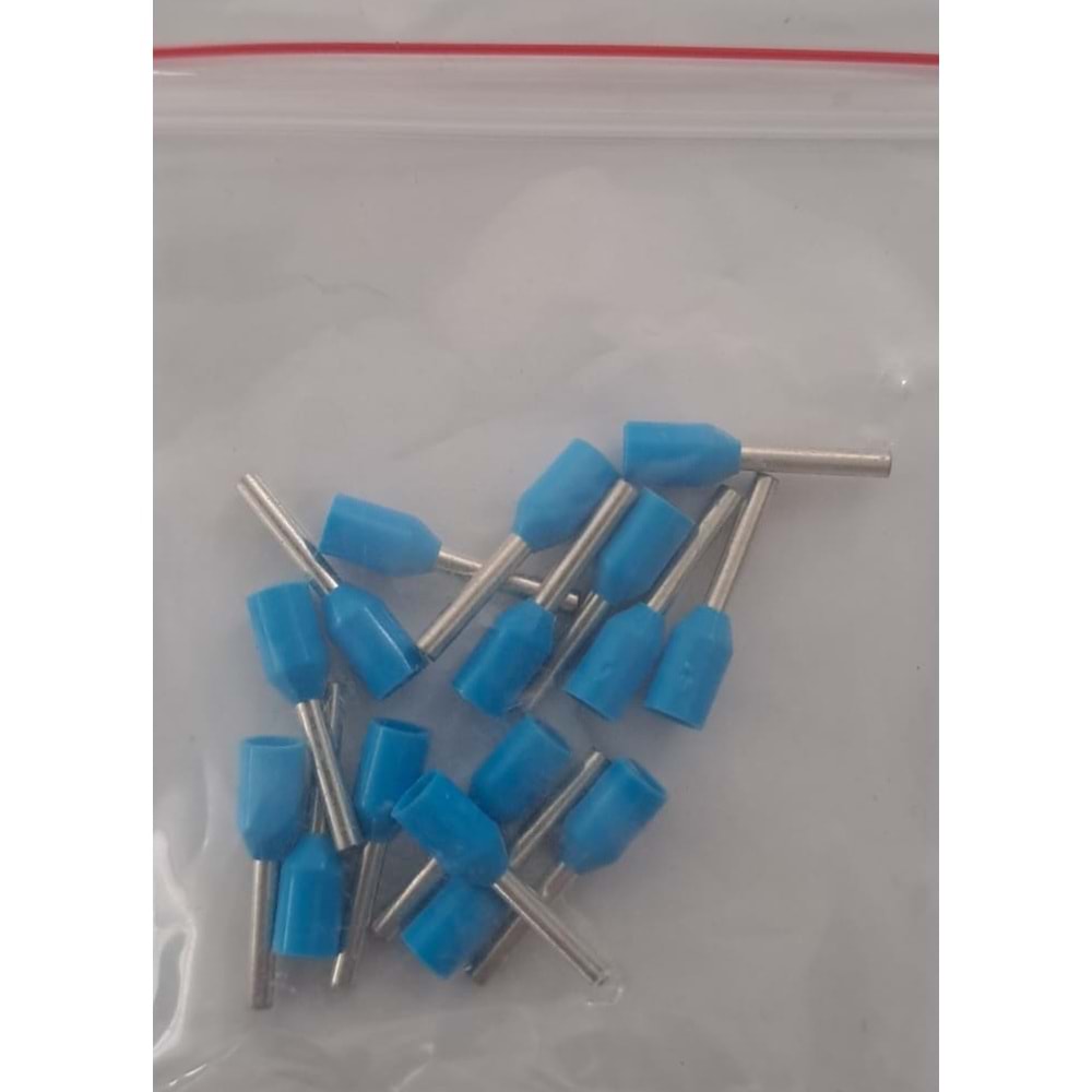 1 mm KABLO YÜZÜĞÜ İZOLELİ (16ADET) MAVİ