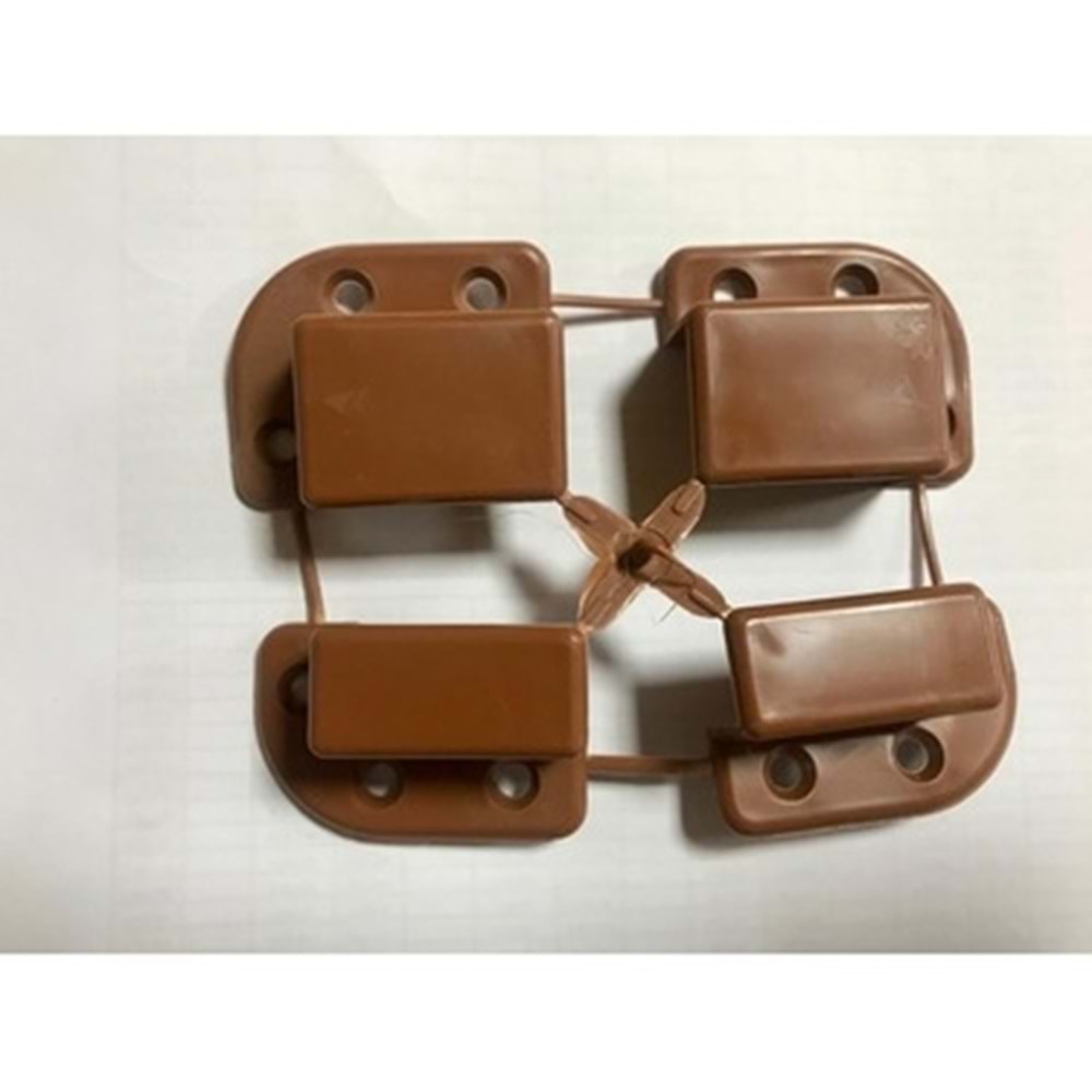 SİNEKLİK PABUCU ( AYAĞI ) 4 KÖŞE TAKIM AÇIK KAHVE ( 10 mm x 20 mm )