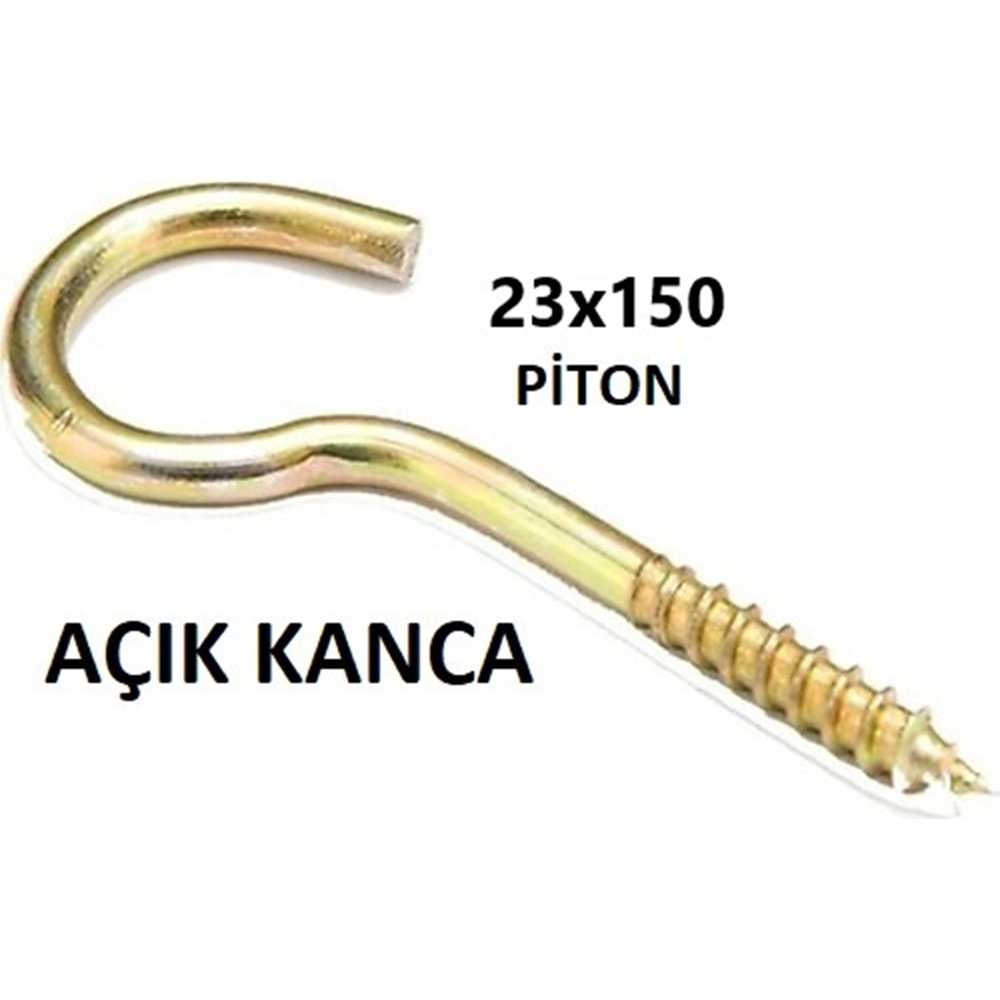 23 x 150 PİTON - AÇIK KANCA ( 1 ADET FİYATIDIR )