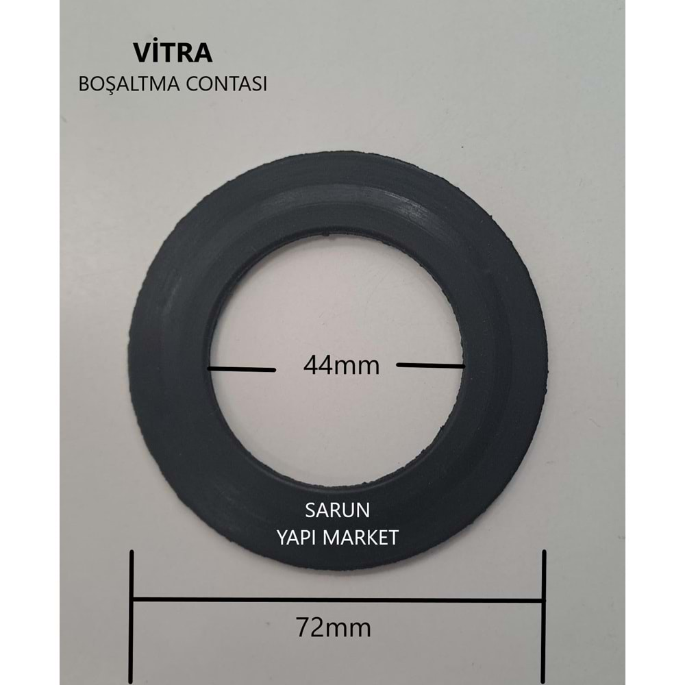 VİTRA BÜYÜK - GÖMME REZERVUAR CONTASI (DIŞ ÇAP 72mm / İÇ ÇAP 44mm ) ÇİFT TARAF BOMBELİ