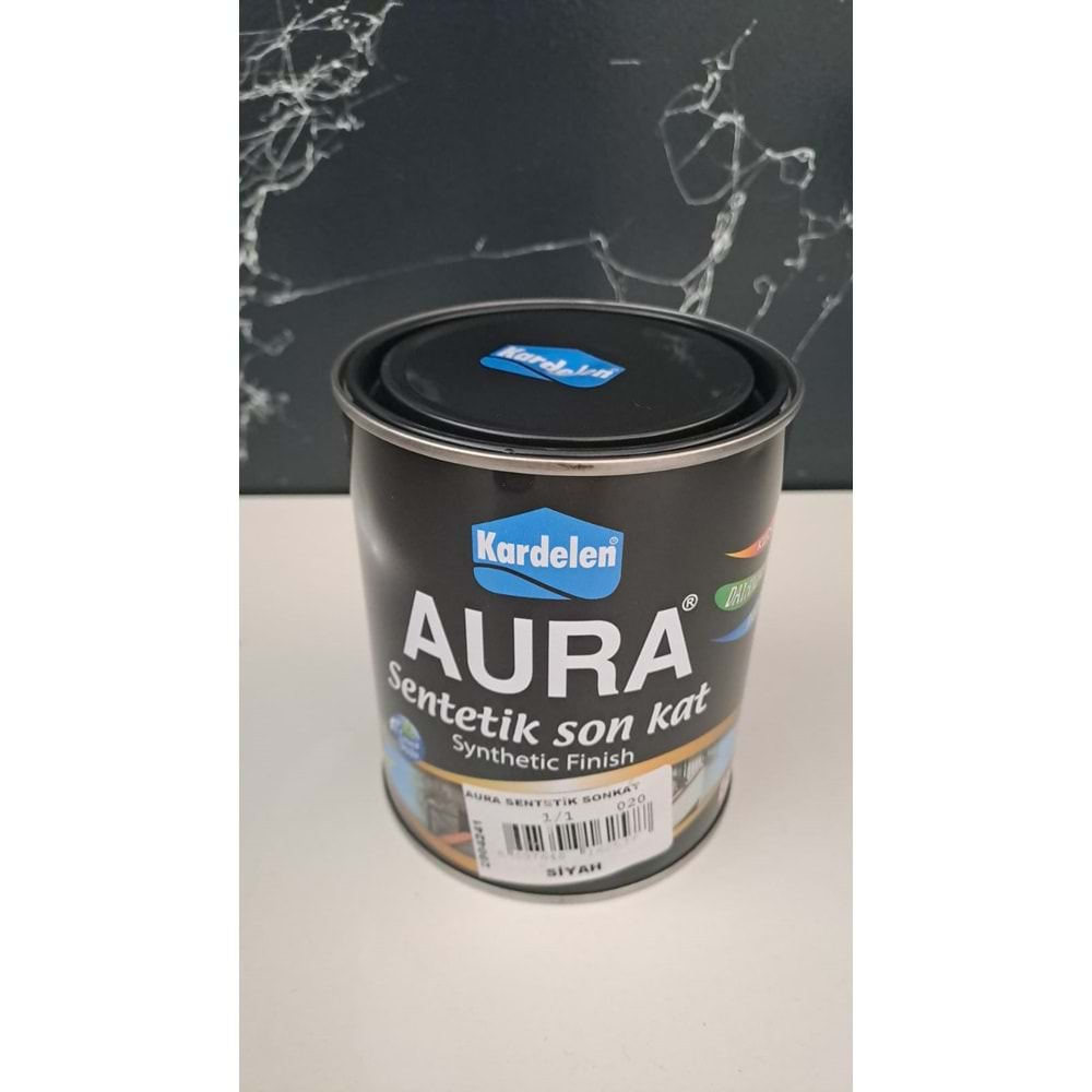 KARDELEN AURA SENTETİK & YAĞLI BOYA 1/1 (560ml-1kg) - SİYAH