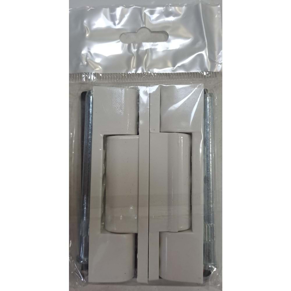 PVC KAPI MENTEŞESİ 2 Lİ PAKET BEYAZ 90mm ( PLASTİK GÖVDE )