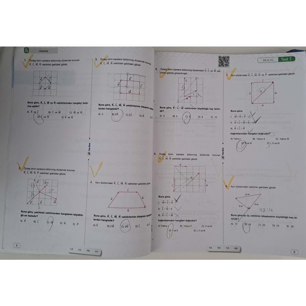 OKYANUS VE PALME YAYINLARI TYT VE 11.SINIF FİZİK SORU BANKASI ( 2.EL )