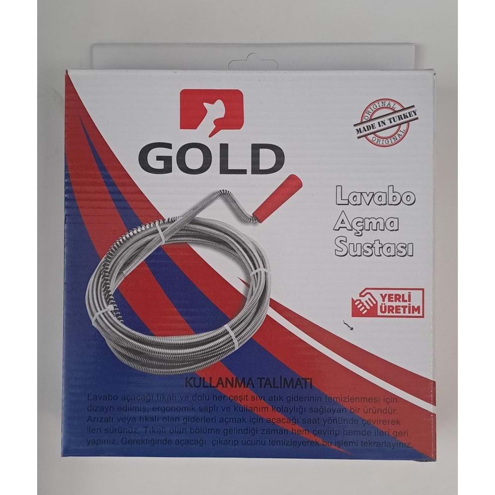 GOLD LAVABO VE GİDER BORULARI AÇAMA SUSTASI - KANAL AÇMA 3 METRE