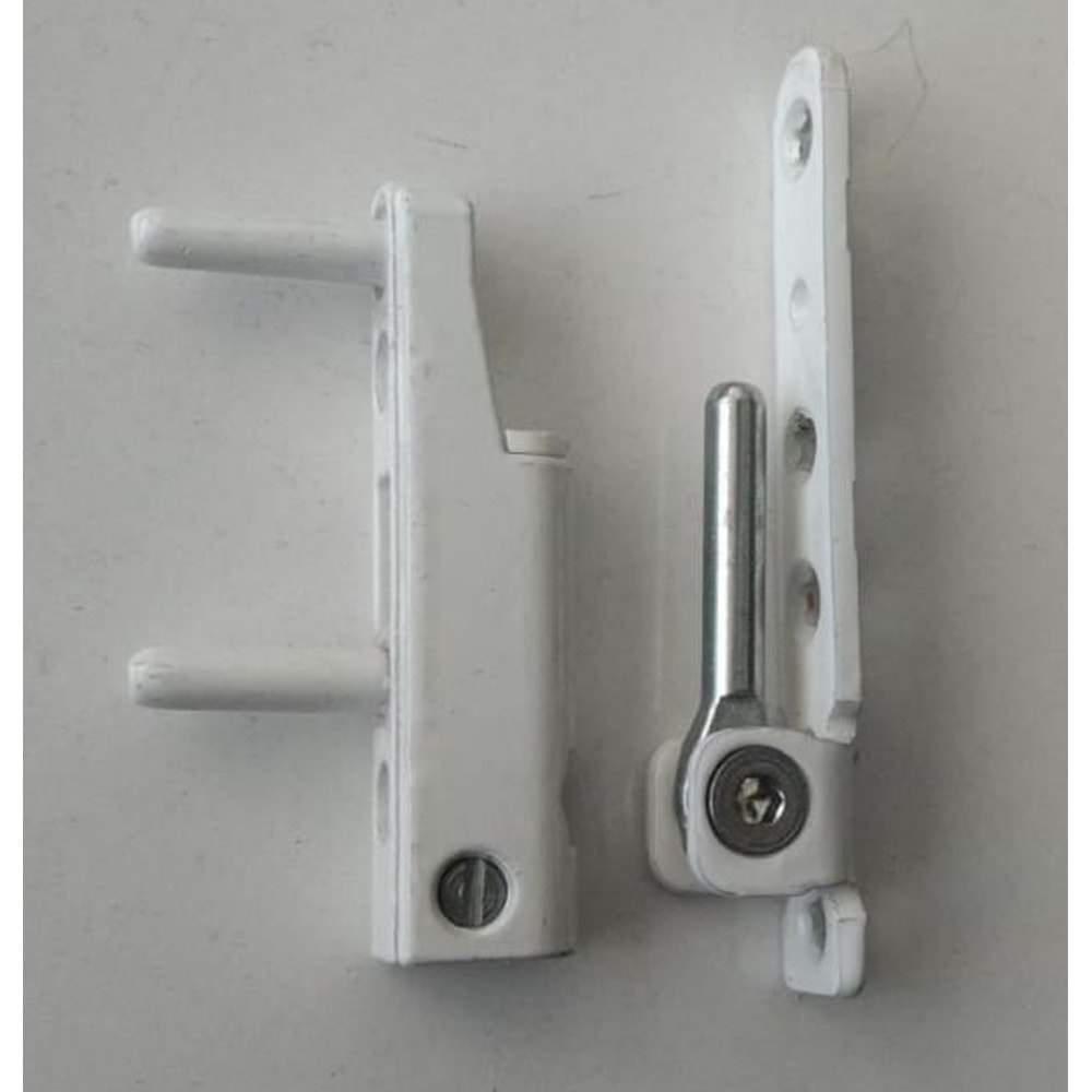 KALE ÇİFT AÇILIM ALT MENTEŞE ( KASA - KANAT ) TAKIMI BEYAZ