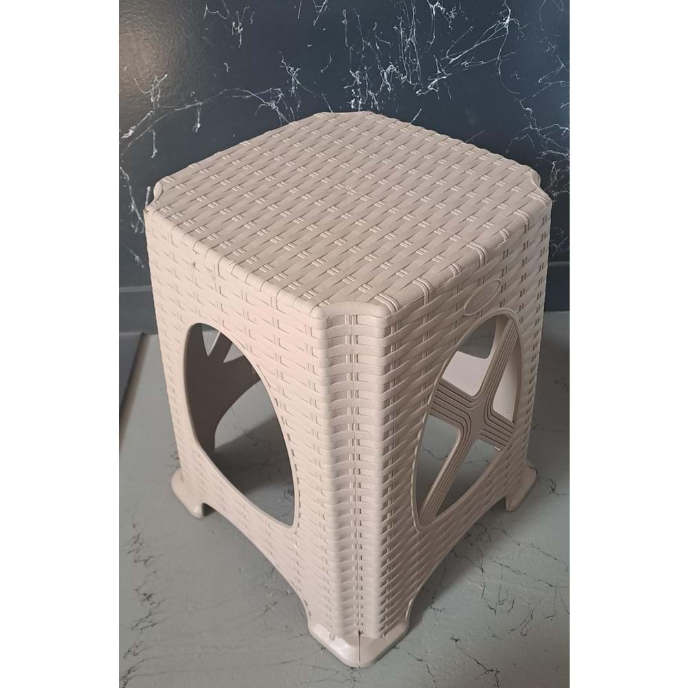 LEVA GARDEN SİSUS TABURE RATTAN HASIR KUSAKLI BÜYÜK CAPPUCINO RENGİ ( 1 ADET FİYATIDIR )