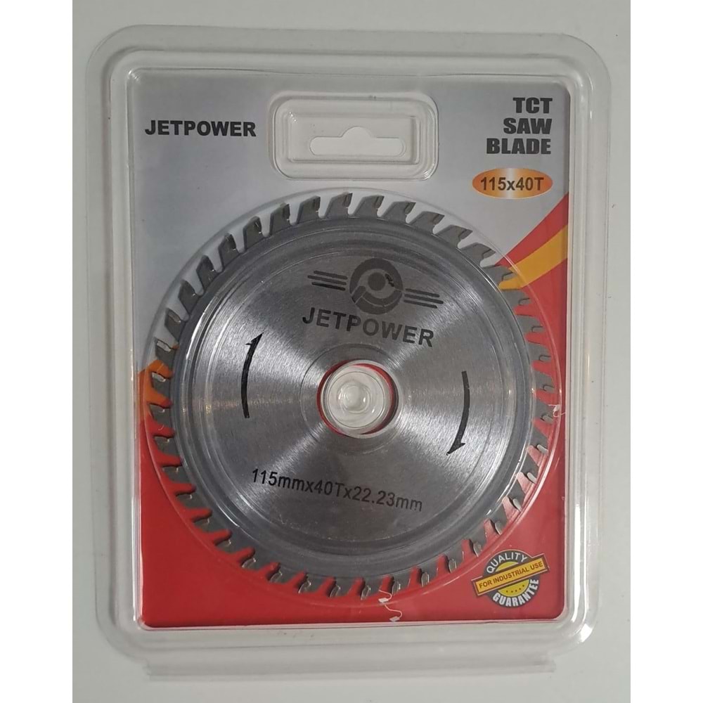 SUNTA - AHŞAP ELMAS DAİRE TESTERE - JETPOWER ELMAS TESTERE 115 LİK TCT ( 115 mm x 40 T x 22.23 mm )