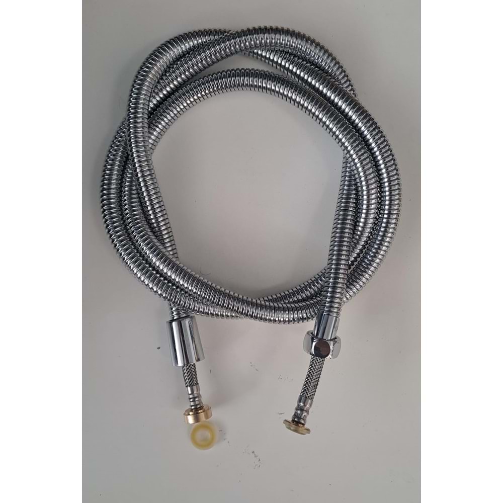 SPİRAL DUŞ HORTUMU LÜX ÇELİK ÖRGÜLÜ METAL SOMUNLU 150 - 170cm