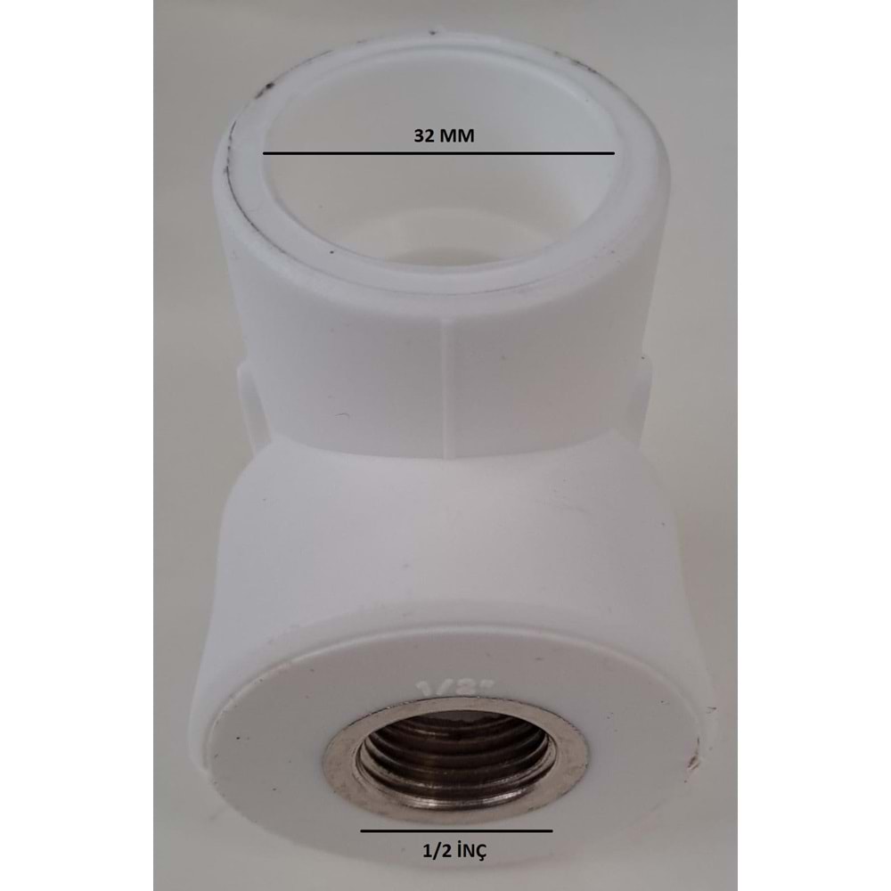 PPRC DİŞİ DİRSEK Ø32x1/2