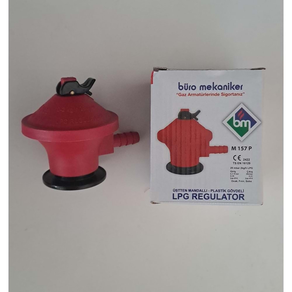 BÜRO MEKANİKER PLASTİK GÖVDELİ ÜSTTEN MANDALLI LPG DEDANTÖRÜ / TÜP DEDANTÖRÜ