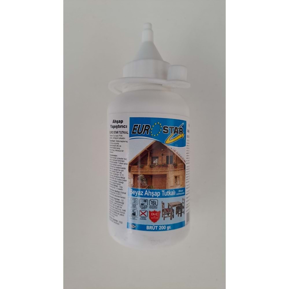 EURO STAR BEYAZ AHŞAP TUTKALI 200 GR.