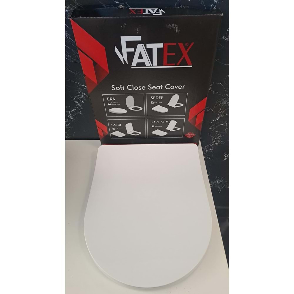 FATEX SEDEF SOFT ( 36 x 45 cm ) YAVAŞ KAPANAN PLASTİK KLOZET KAPAĞI