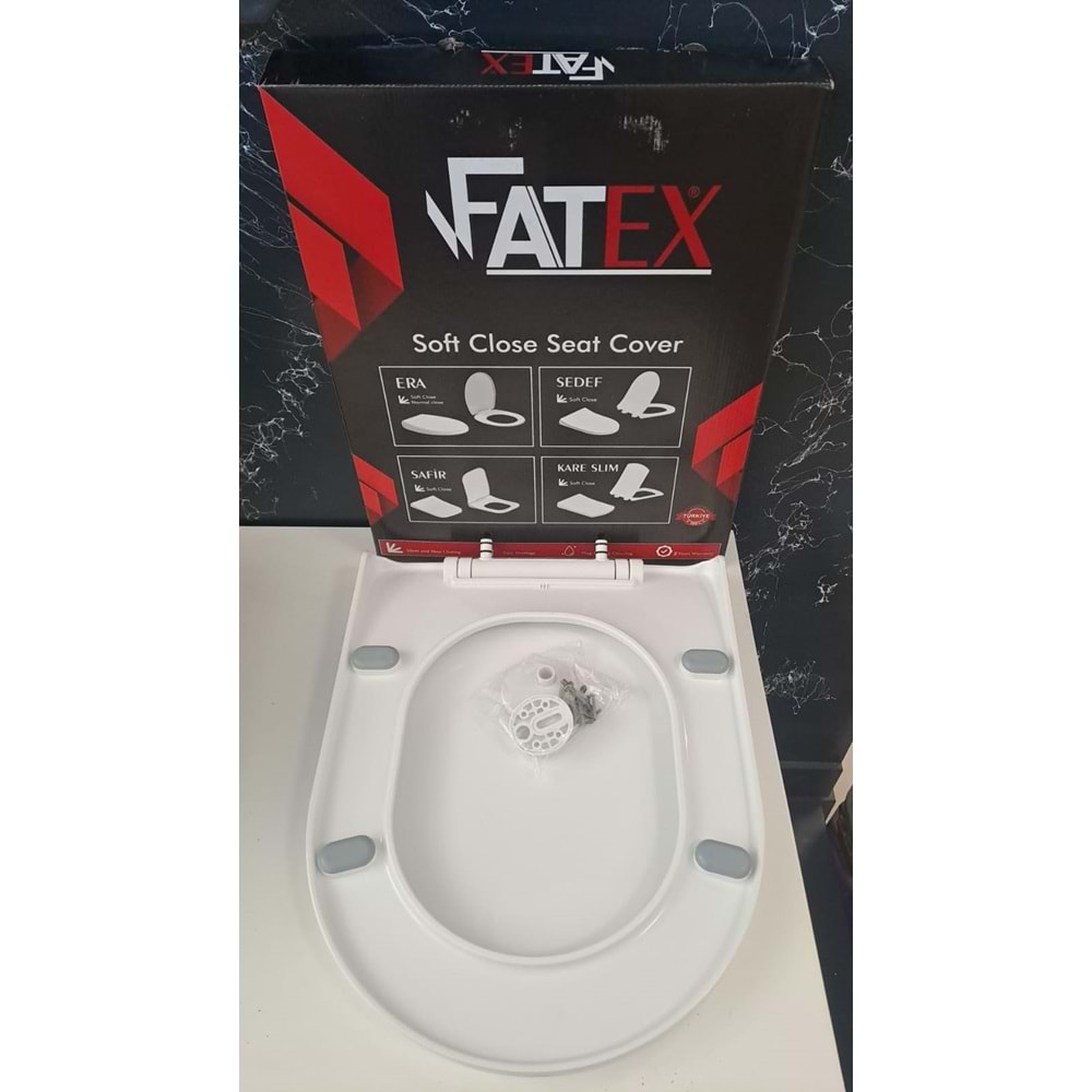 FATEX SEDEF SOFT ( 36 x 45 cm ) YAVAŞ KAPANAN PLASTİK KLOZET KAPAĞI