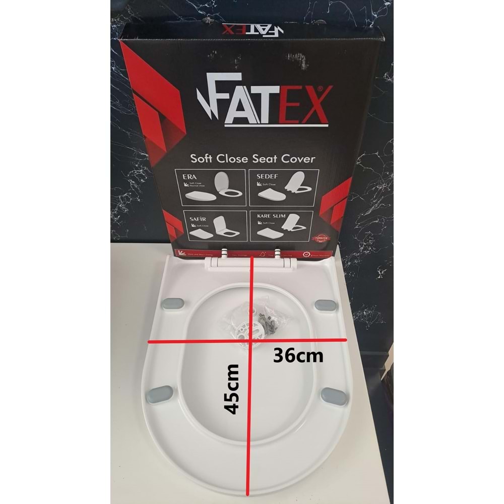 FATEX SEDEF SOFT ( 36 x 45 cm ) YAVAŞ KAPANAN PLASTİK KLOZET KAPAĞI