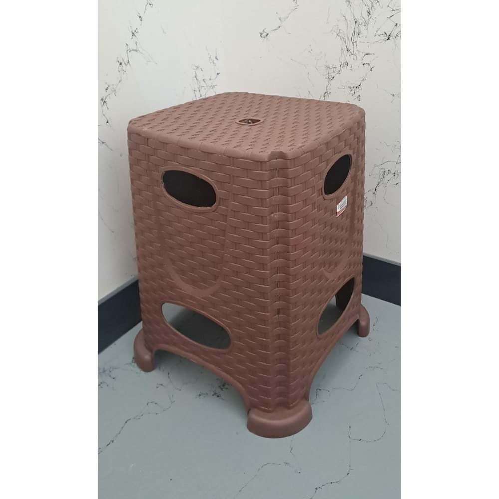 LEVA TABURE RATTAN PADİŞAH HASIR BÜYÜK ANTRASİT - KAHVERENGİ ( 1 ADET FİYATIDIR )