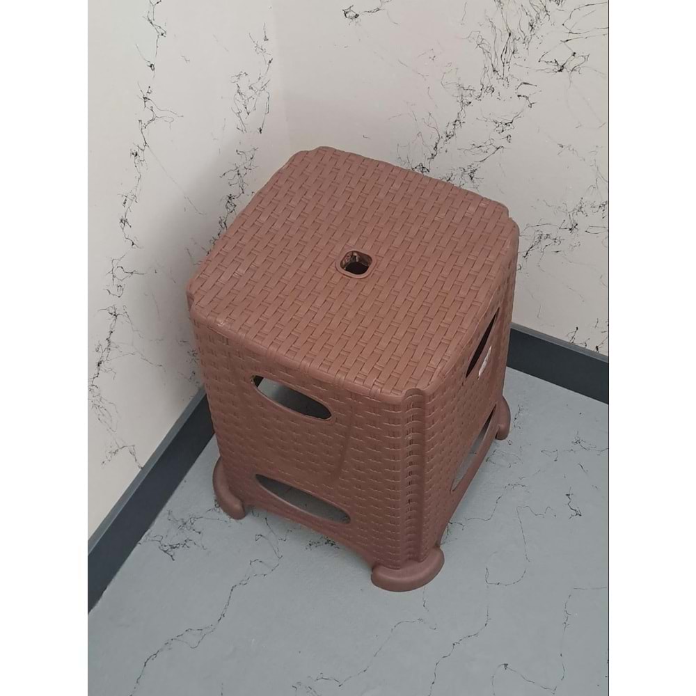 LEVA TABURE RATTAN PADİŞAH HASIR BÜYÜK ANTRASİT - KAHVERENGİ ( 1 ADET FİYATIDIR )