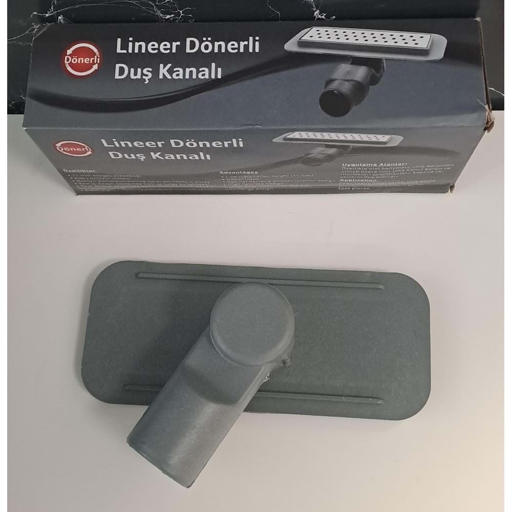 DUŞ KANALI ETEKLİ 20cm X Ø50 DÖNERLİ - EKO