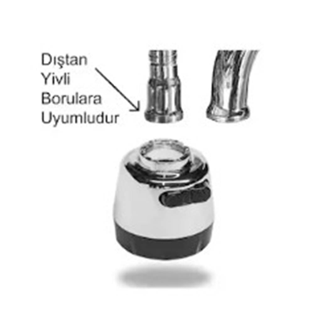 KROM KUBAR BORU KAFASI - DÜZ