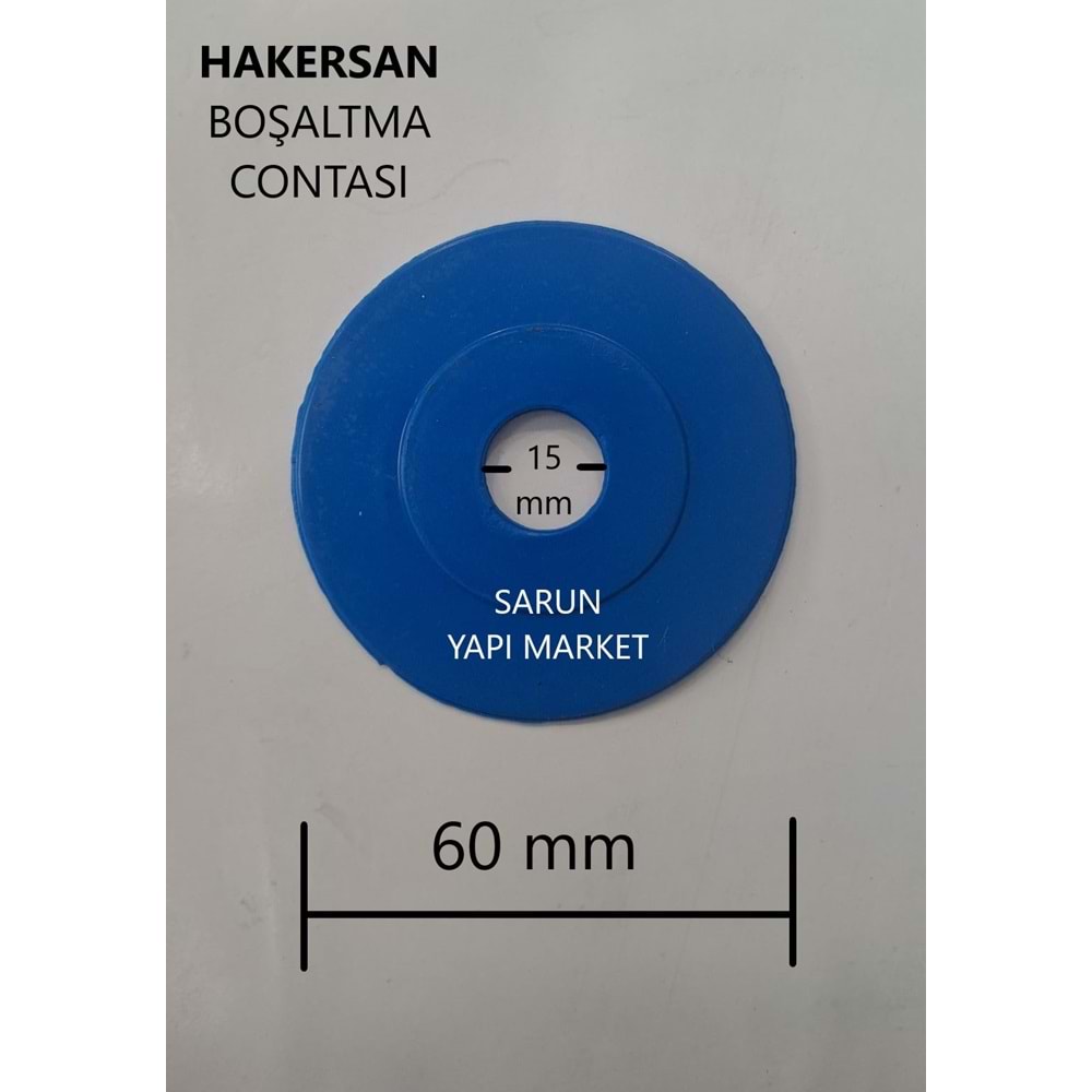 HAKERSAN - REZERVUAR İÇ TAKIM CONTASI (DIŞ ÇAP 60mm / İÇ ÇAP 15mm ) ÇİFT TARAF BOMBELİ