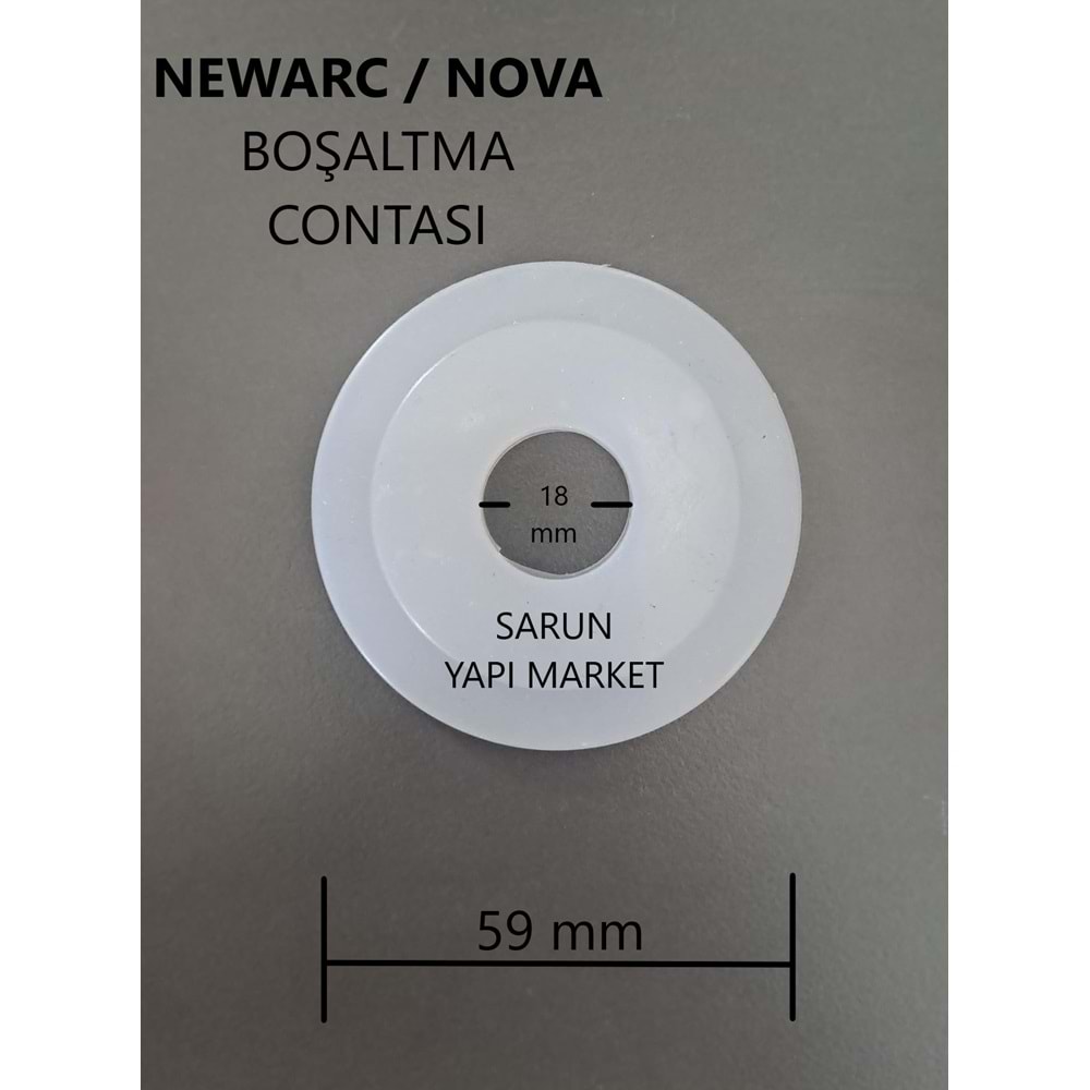 NEWARC / NOVA - GÖMME REZERVUAR İÇ TAKIM CONTASI (DIŞ ÇAP 59mm / İÇ ÇAP 18mm ) TEK TARAF BOMBELİ