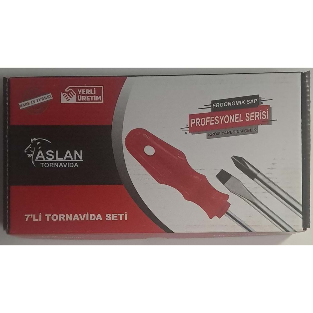 ASLAN 7 Lİ TORNAVİDA SETİ 7 PARÇA ( KONTROL KALEMLİ )