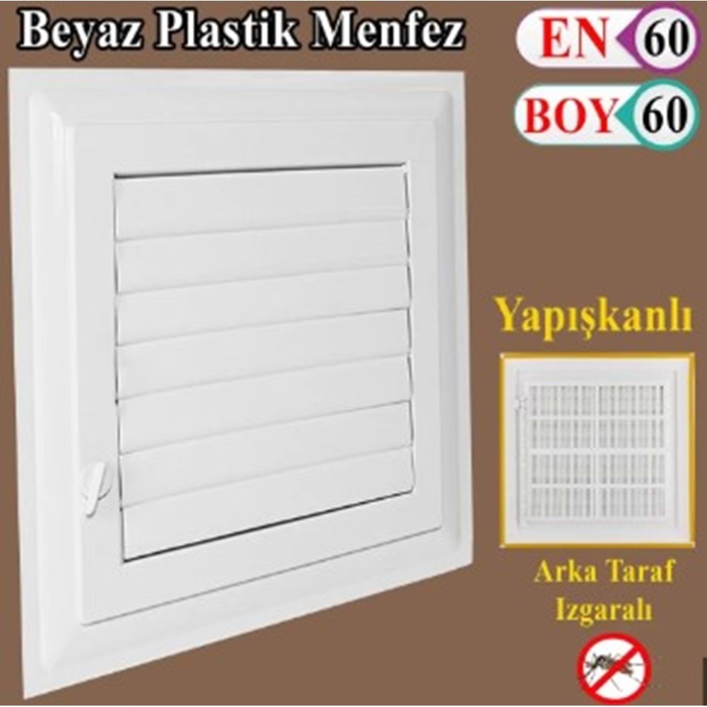 MADE PANJUR PLASTİK MENFEZ 60X60cm